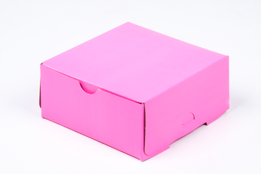 CAKE BOX 125X125X50 PINK-EACH | Redi Pac